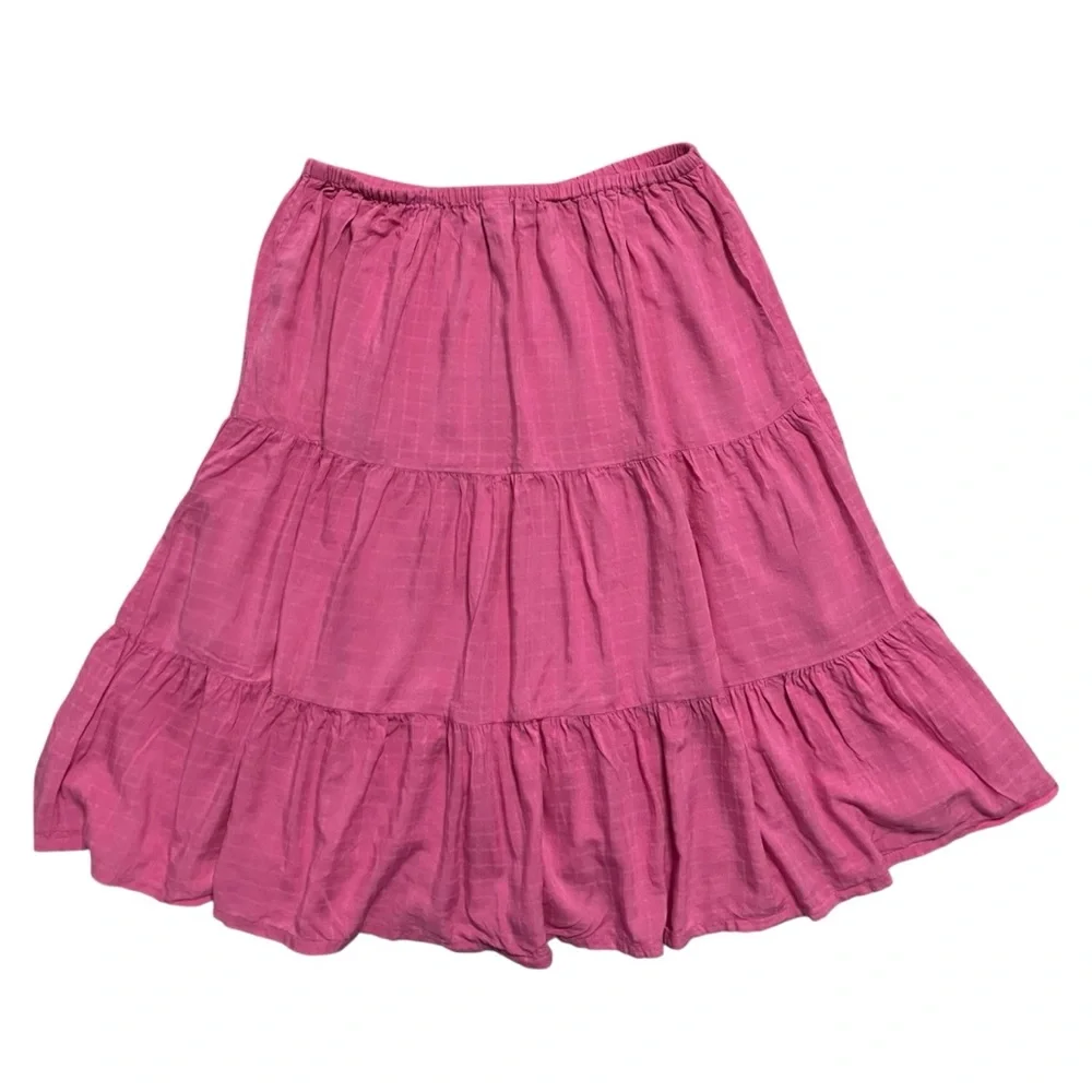 Old Navy Girls XXL (18) Pink Tiered Skirt